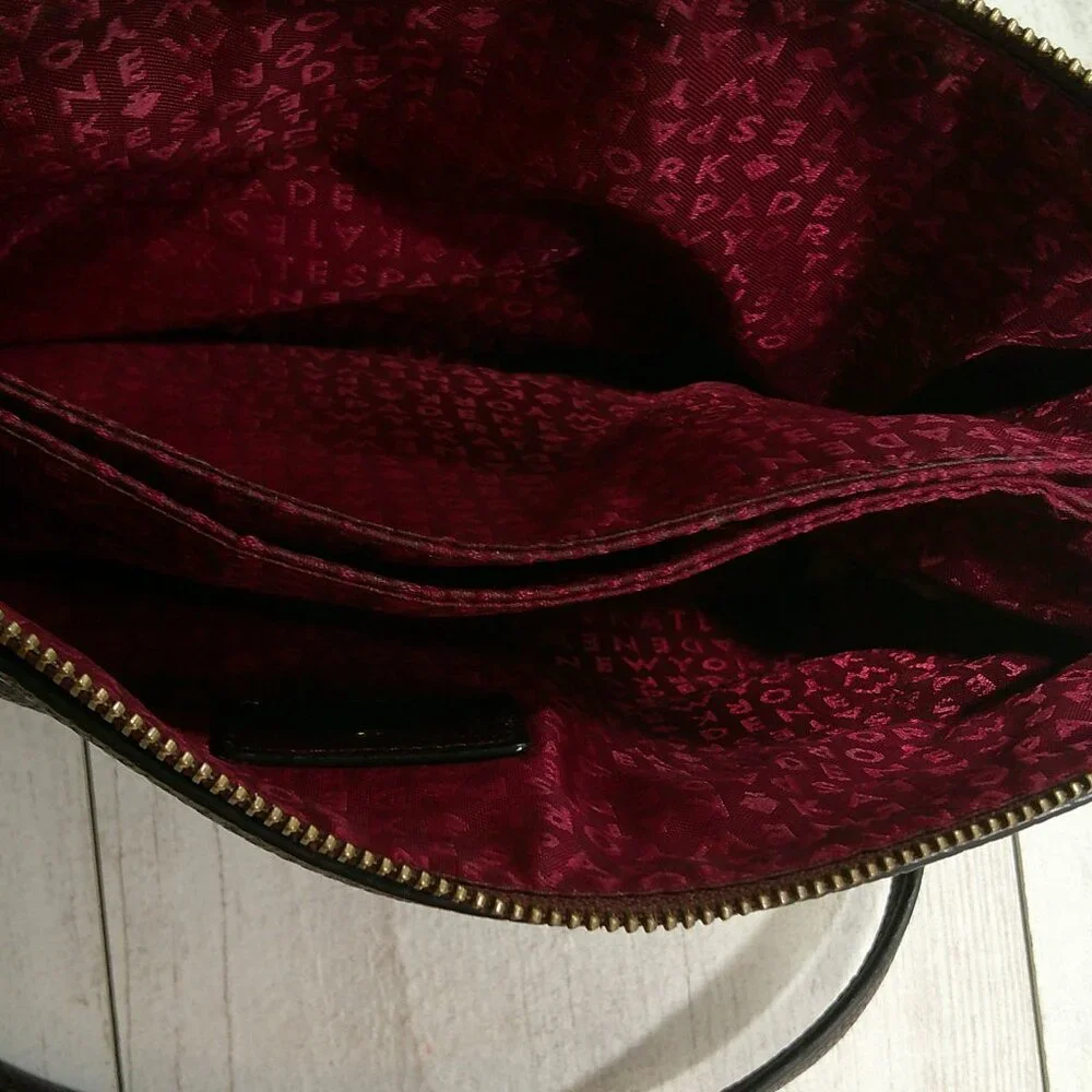 Kate Spade New York Madelyne Mulberry Street Burgandy Wine Leather Crossbody Bag